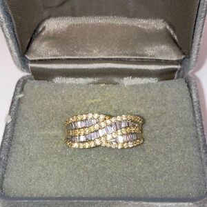 Appraised at $4100 Champagne and white diamond ring